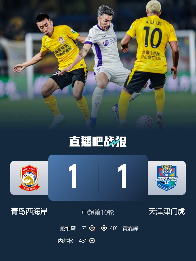 六連平！西海岸1-1津門(mén)虎 戴維森失點(diǎn)+三中門(mén)框
